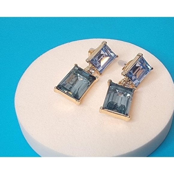 NEW Ettika Blue Stone Dangle Drop Earrings - Picture 4 of 8